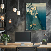 Crimea Coastal Castle Vintage Travel Poster PosterGoat