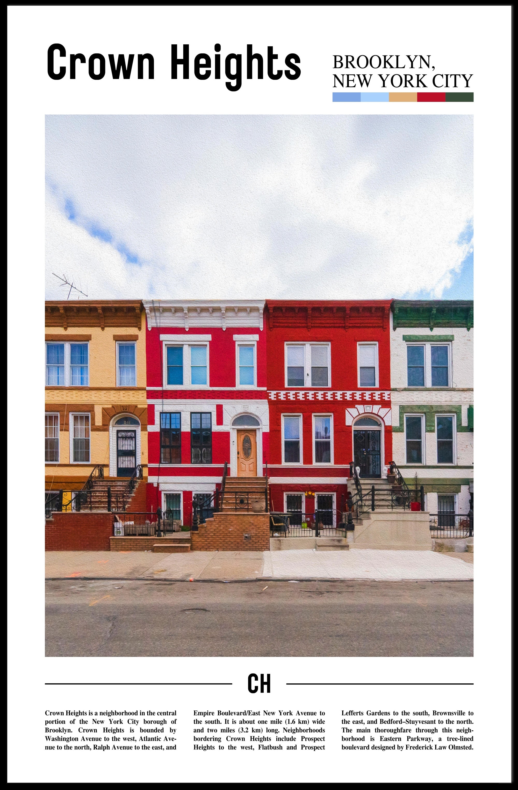 Crown Heights Urban Charm Poster: Cultural or Heritage Poster PosterGoat