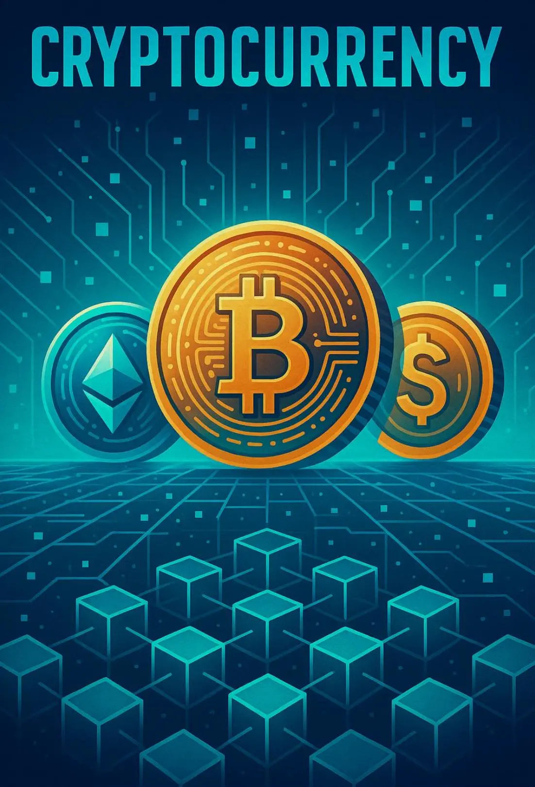 Cryptocurrency Innovation Digital Art Futuristic Sci-Fi Poster PosterGoat