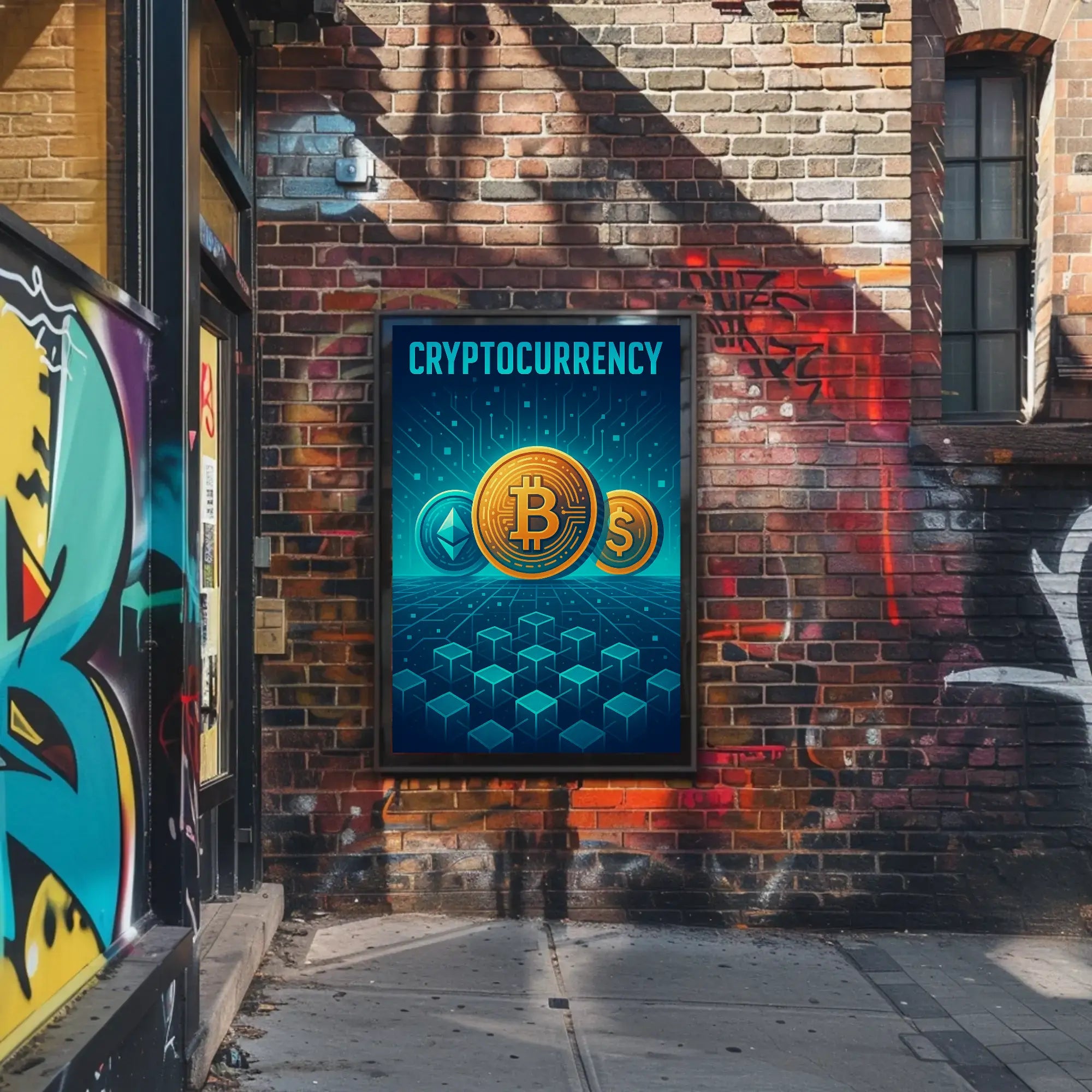 Cryptocurrency Innovation Digital Art Futuristic Sci-Fi Poster PosterGoat