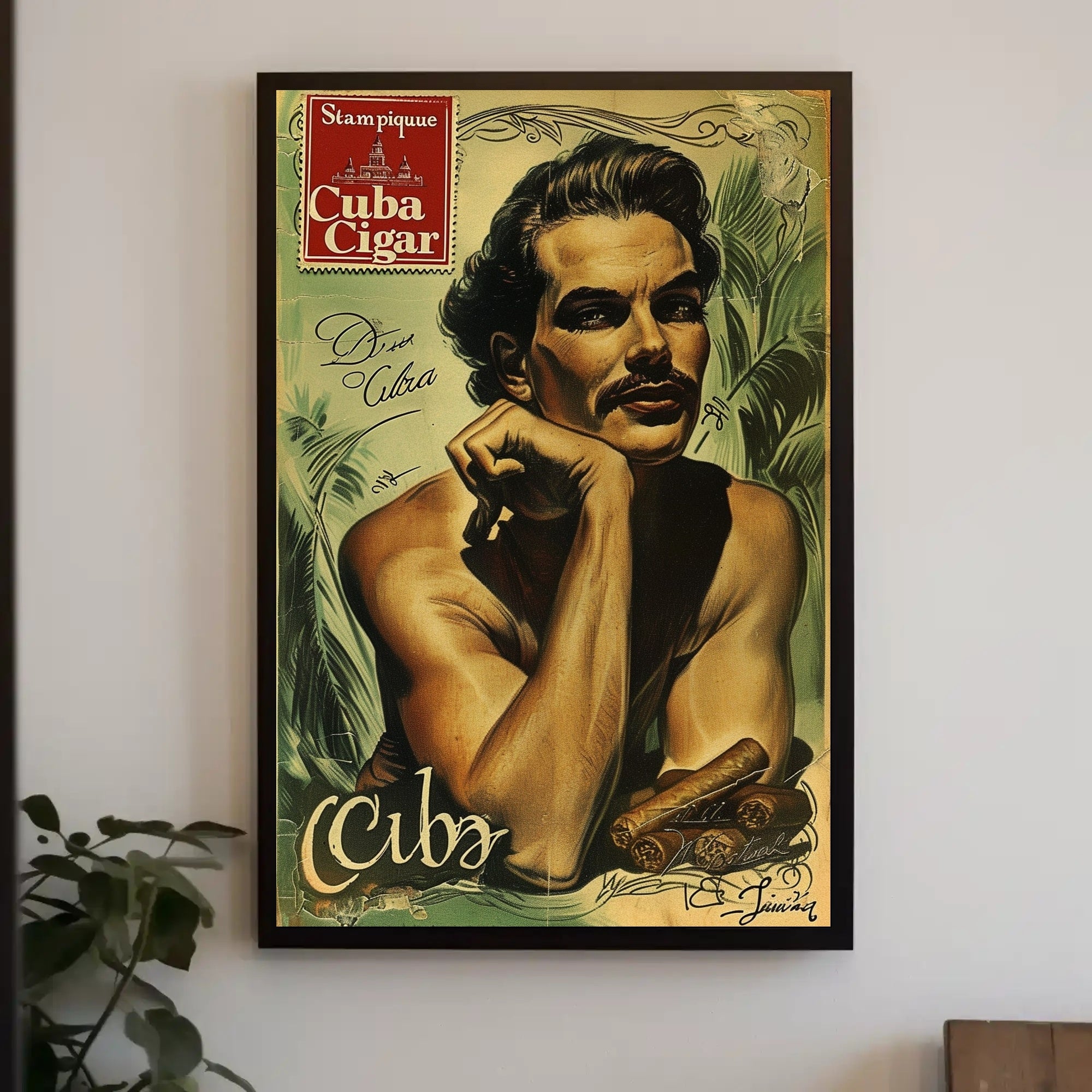 Cuban Elegance Vintage-Style Artistic Poster PosterGoat