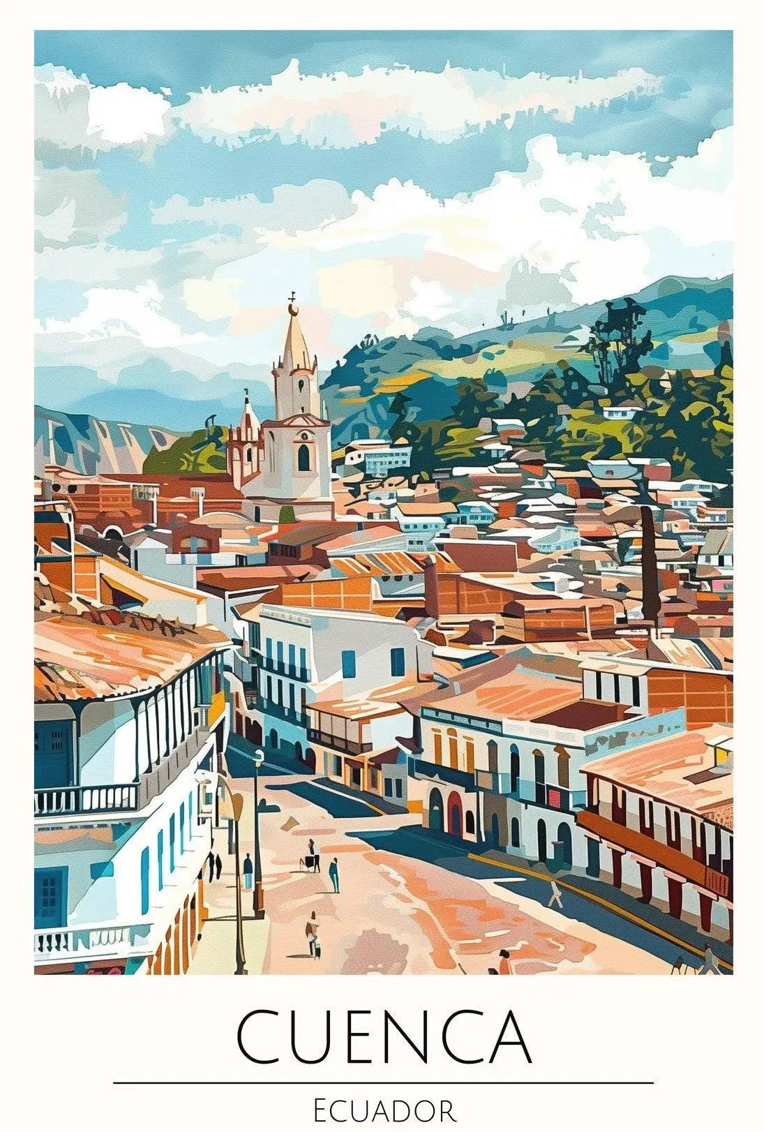 Cuenca Ecuador Scenic View Travel Poster PosterGoat