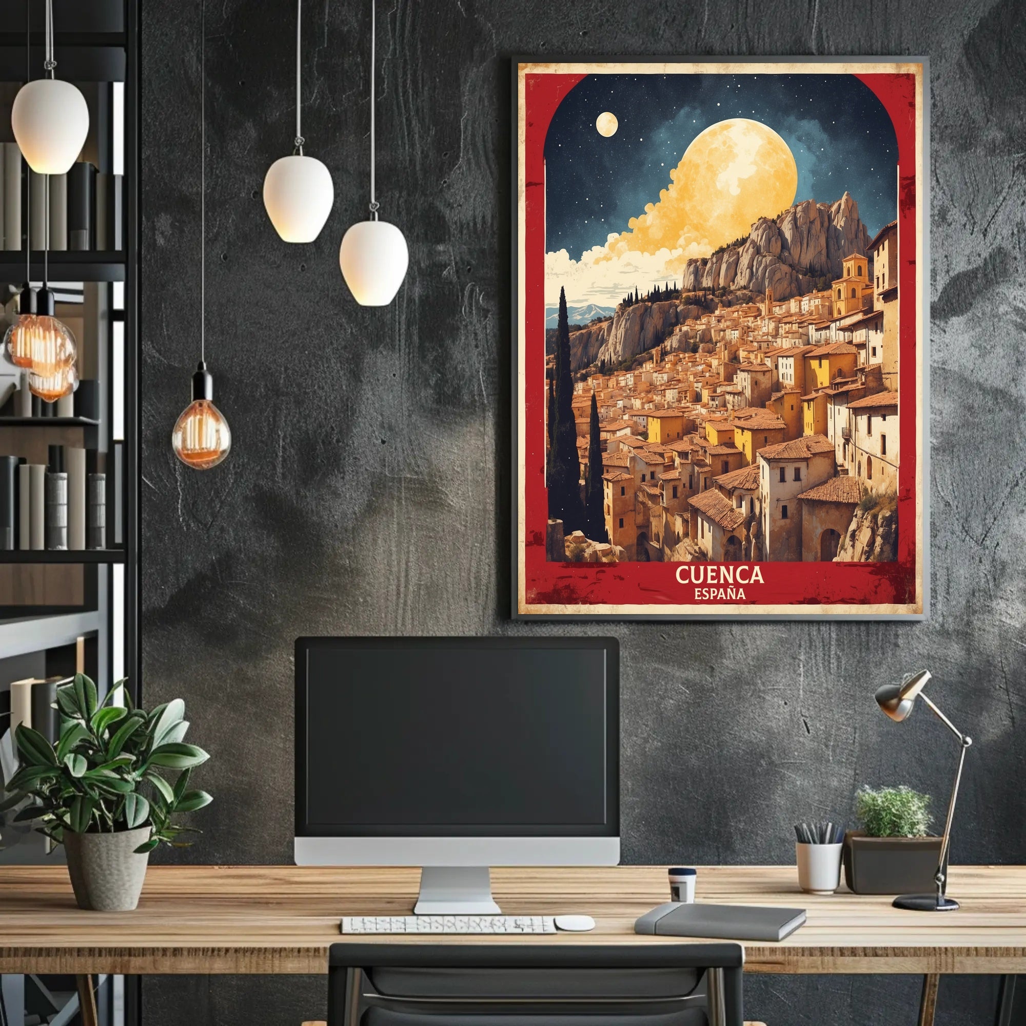 Cuenca's Dreamscape: Vintage Travel Poster PosterGoat