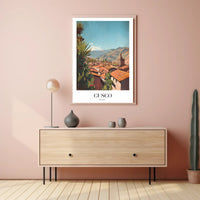 Cusco Cityscape Art: Andes Mountains Travel Poster PosterGoat