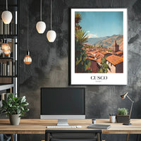 Cusco Cityscape Art: Andes Mountains Travel Poster PosterGoat