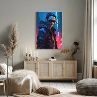 Cyberpunk Cityscape with Futuristic Vibes Futuristic Sci-Fi Poster PosterGoat