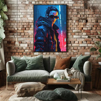 Cyberpunk Cityscape with Futuristic Vibes Futuristic Sci-Fi Poster PosterGoat