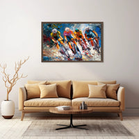 Cyclists Racing in Motion Sports Poster PosterGoat