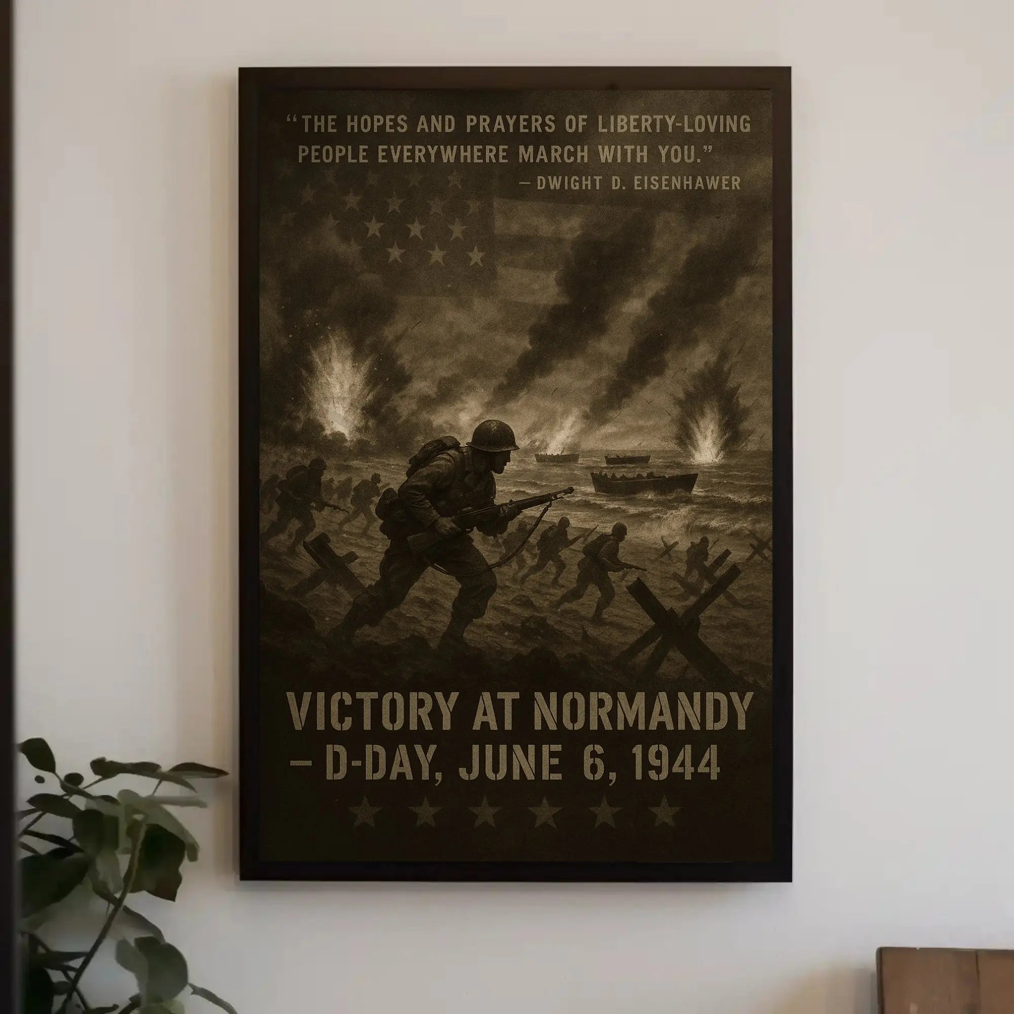 D-Day Normandy Invasion WWII Historical or Presidential Poster PosterGoat