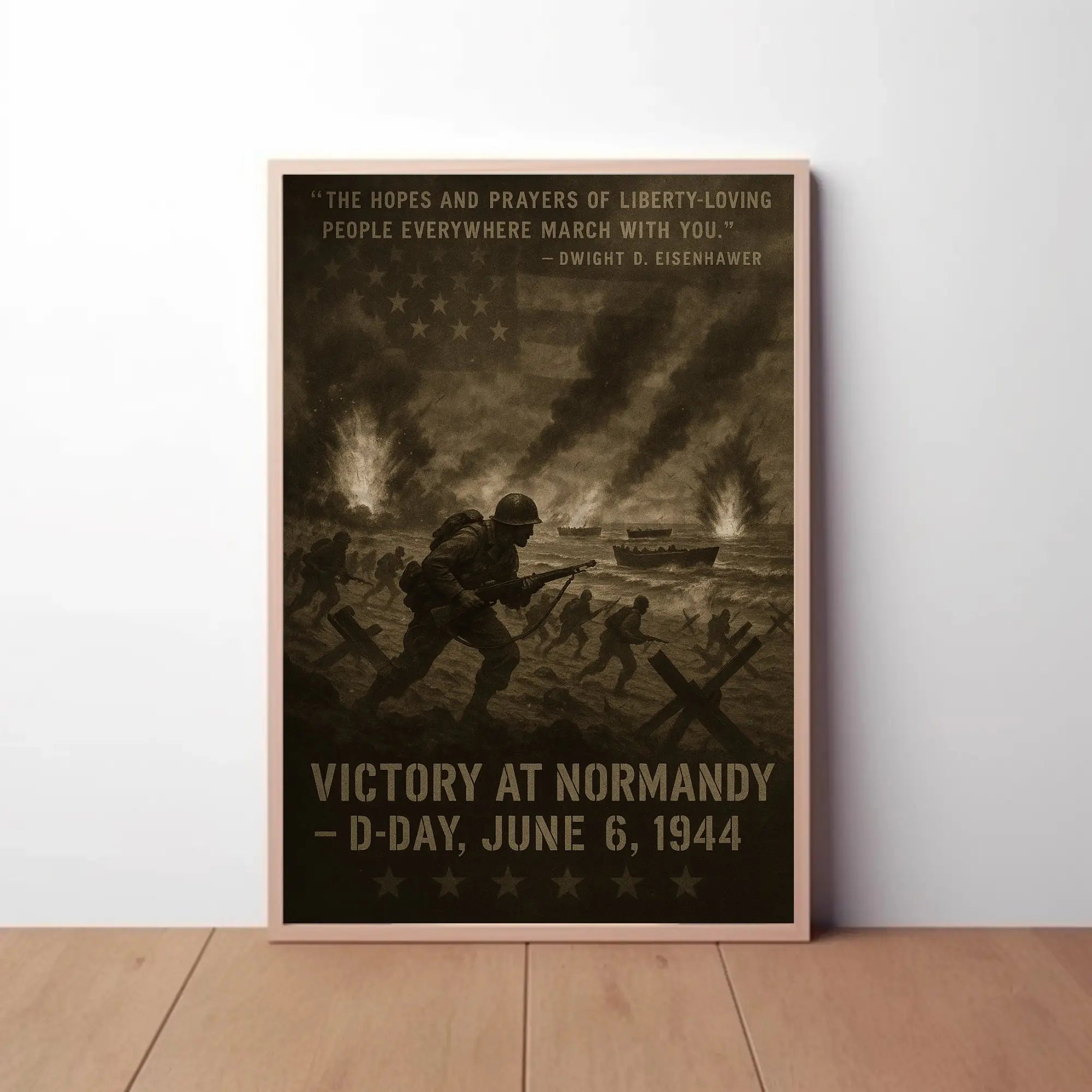 D-Day Normandy Invasion WWII Historical or Presidential Poster PosterGoat