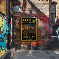 Dallas City Skyline Edition Travel Poster PosterGoat