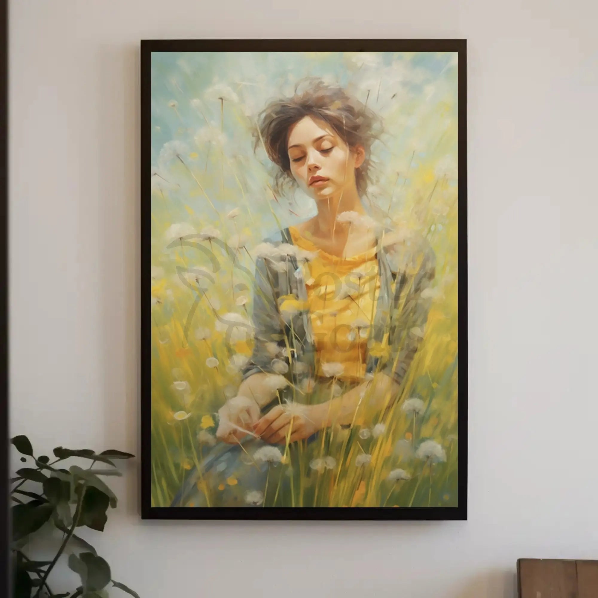 Dandelion Dreams Springtime Serenity Artistic Poster PosterGoat