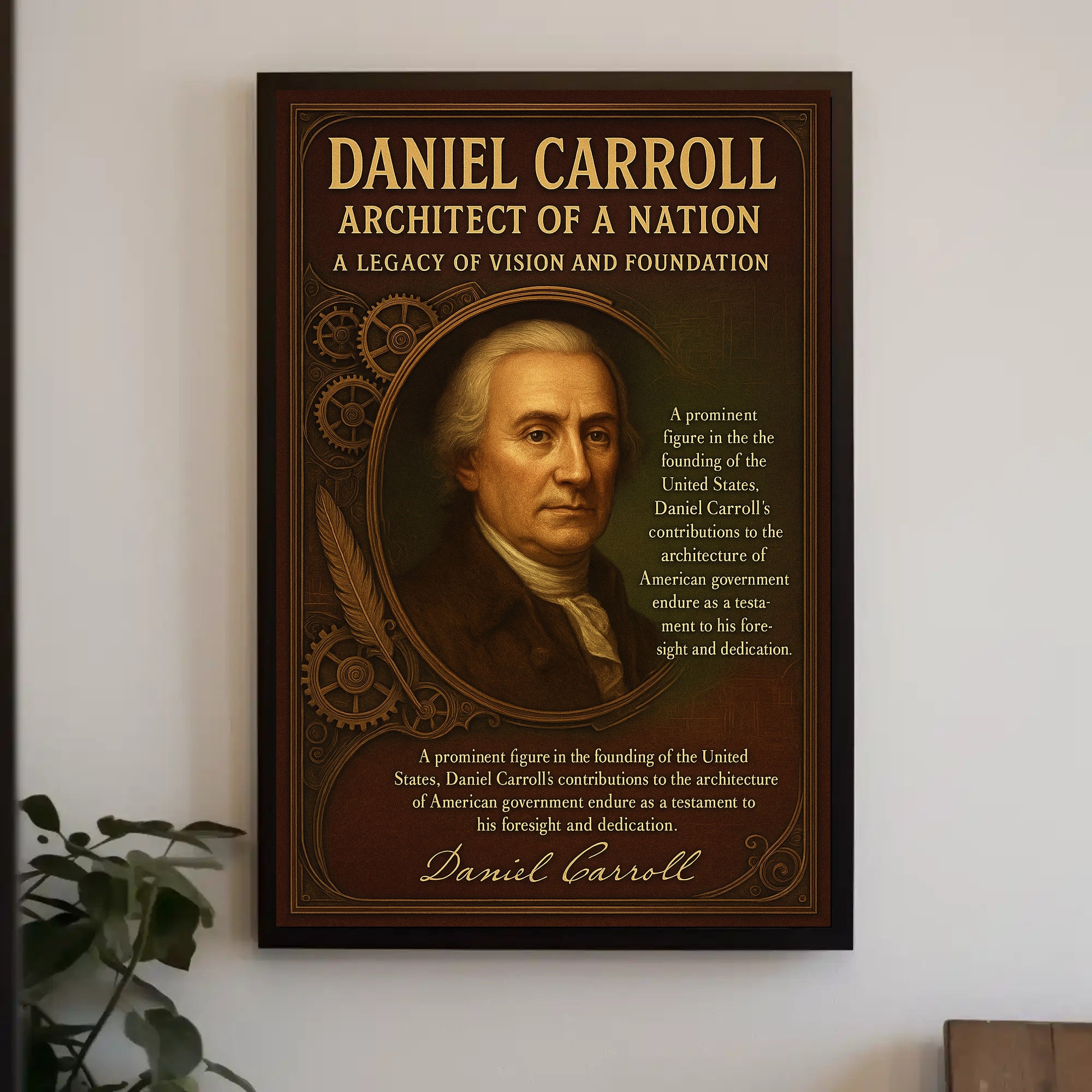 Daniel Carroll Architect of a Nation Poster PosterGoat