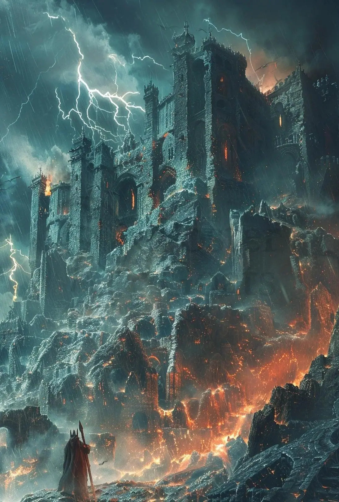 Dark Castle Gothic Fantasy Art Poster PosterGoat