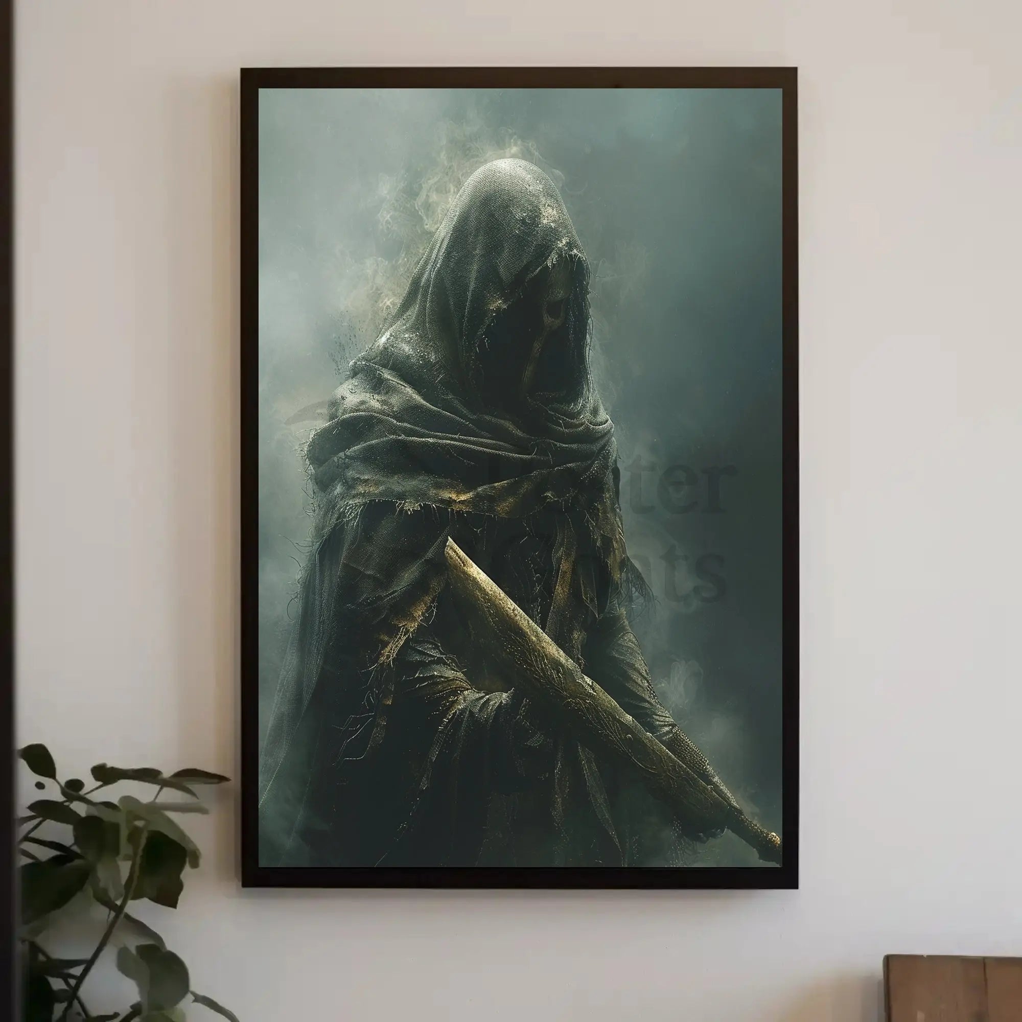 Dark Fantasy Swordmaster Adventure Artistic Poster PosterGoat