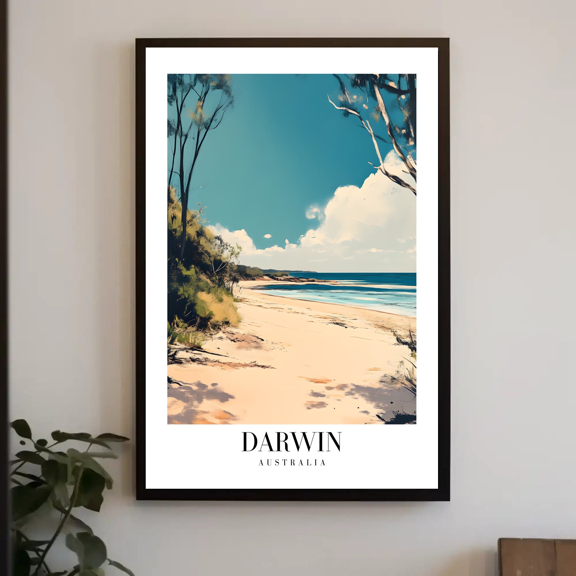 Darwin Beach Serenity Travel Poster PosterGoat