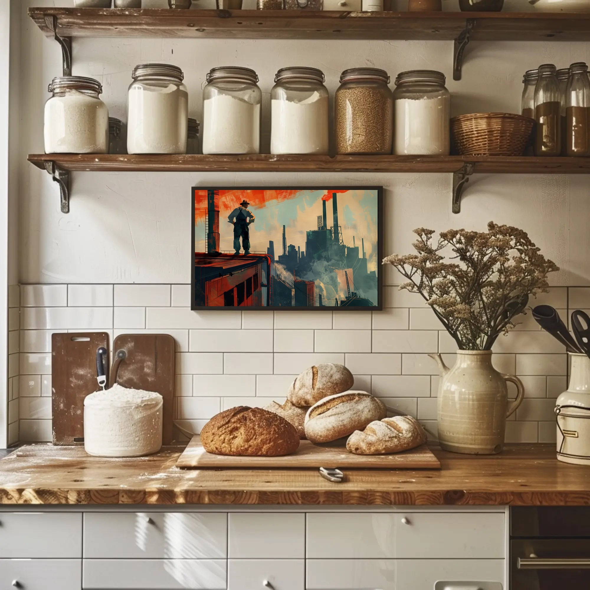 Dawn of Industrial Era: Vintage Art Poster PosterGoat