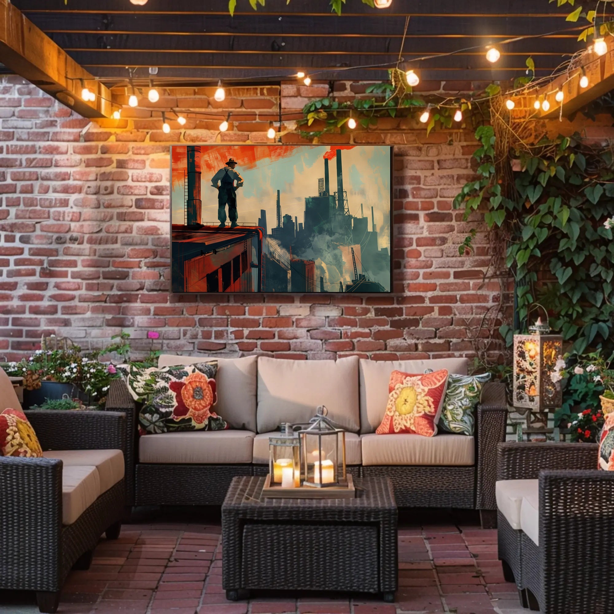 Dawn of Industrial Era: Vintage Art Poster PosterGoat