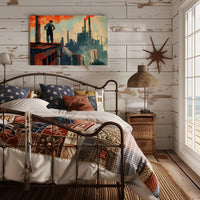 Dawn of Industrial Era: Vintage Art Poster PosterGoat