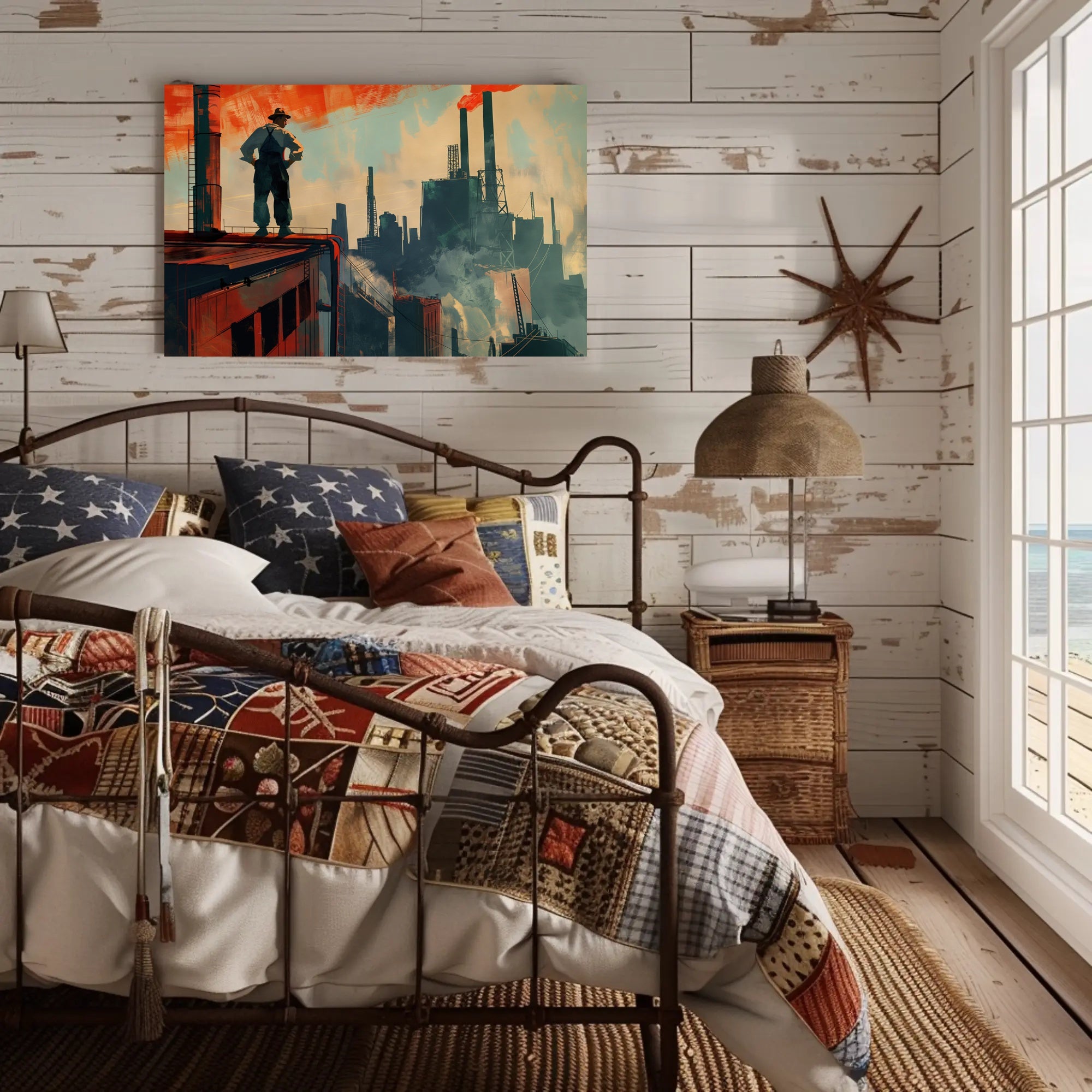 Dawn of Industrial Era: Vintage Art Poster PosterGoat