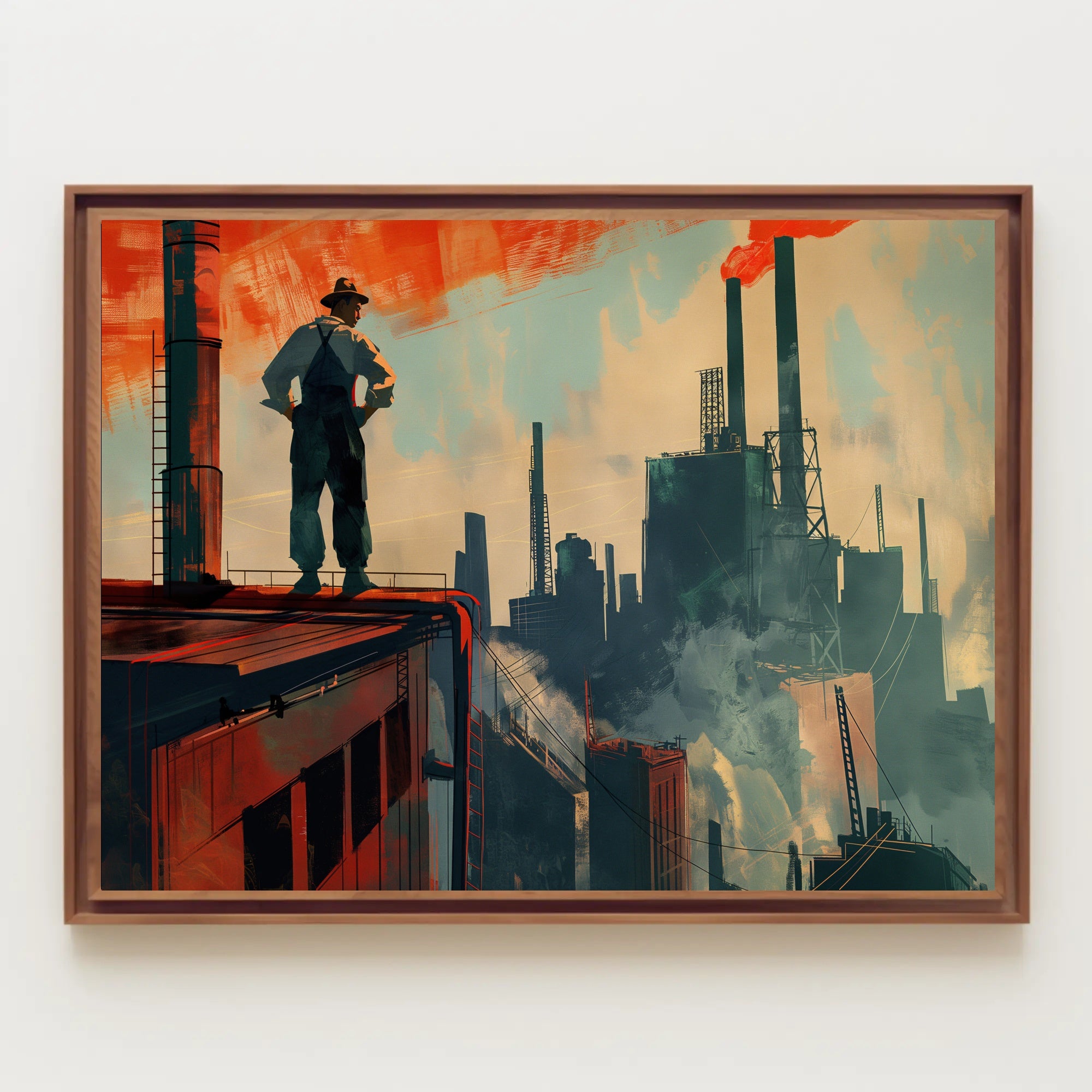Dawn of Industrial Era: Vintage Art Poster PosterGoat