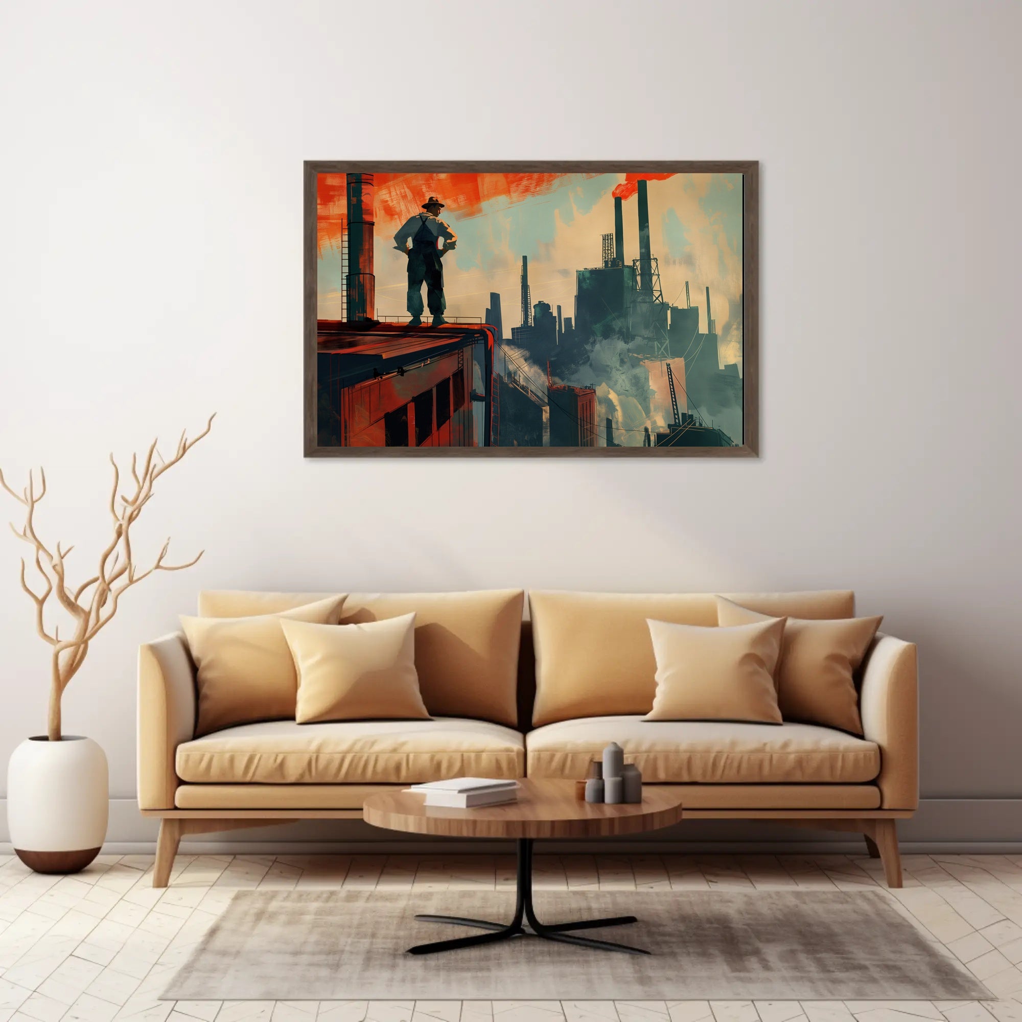 Dawn of Industrial Era: Vintage Art Poster PosterGoat