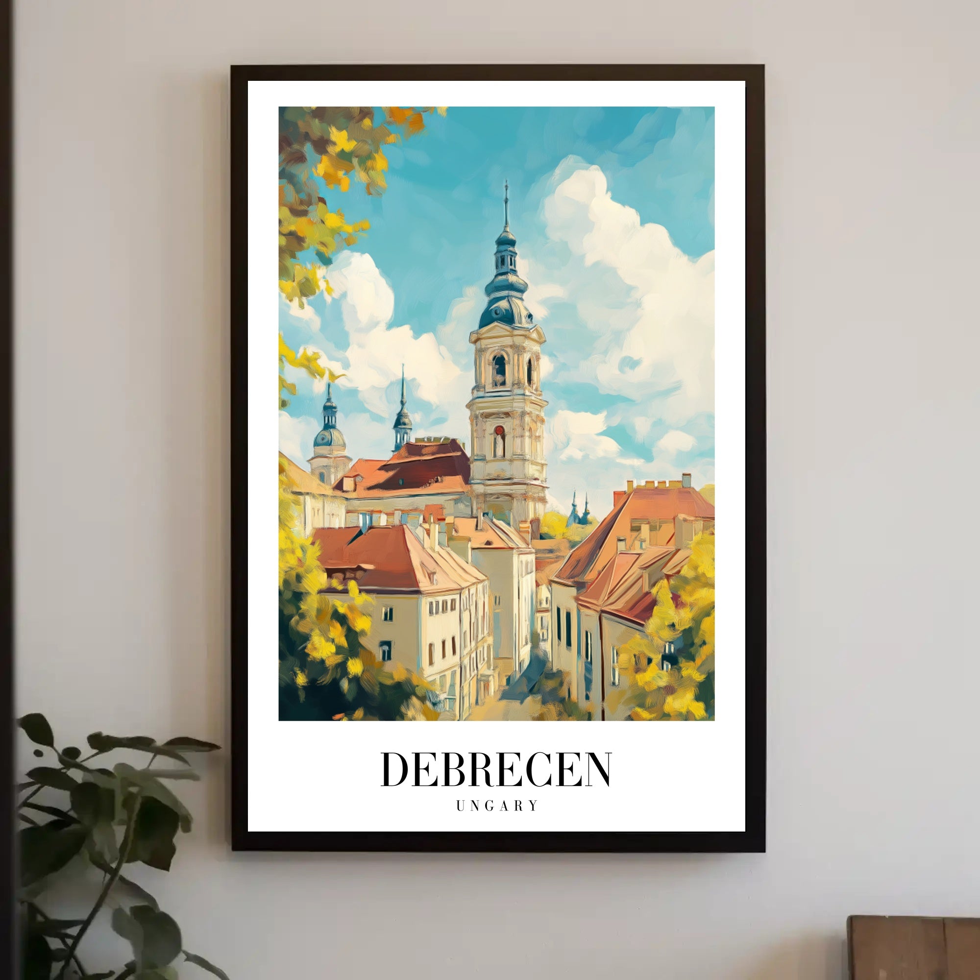 Debrecen Vintage Travel Poster: Nostalgic European Cityscape PosterGoat