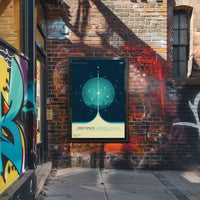 Deep Space Atomic Clock NASA Futuristic Sci-Fi Poster PosterGoat