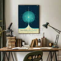 Deep Space Atomic Clock NASA Futuristic Sci-Fi Poster PosterGoat