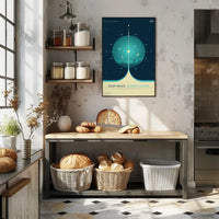 Deep Space Atomic Clock NASA Futuristic Sci-Fi Poster PosterGoat