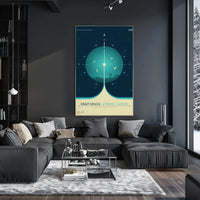 Deep Space Atomic Clock NASA Futuristic Sci-Fi Poster PosterGoat