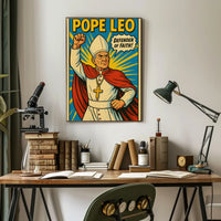 Defender of Faith Comic-Style Propaganda Poster PosterGoat