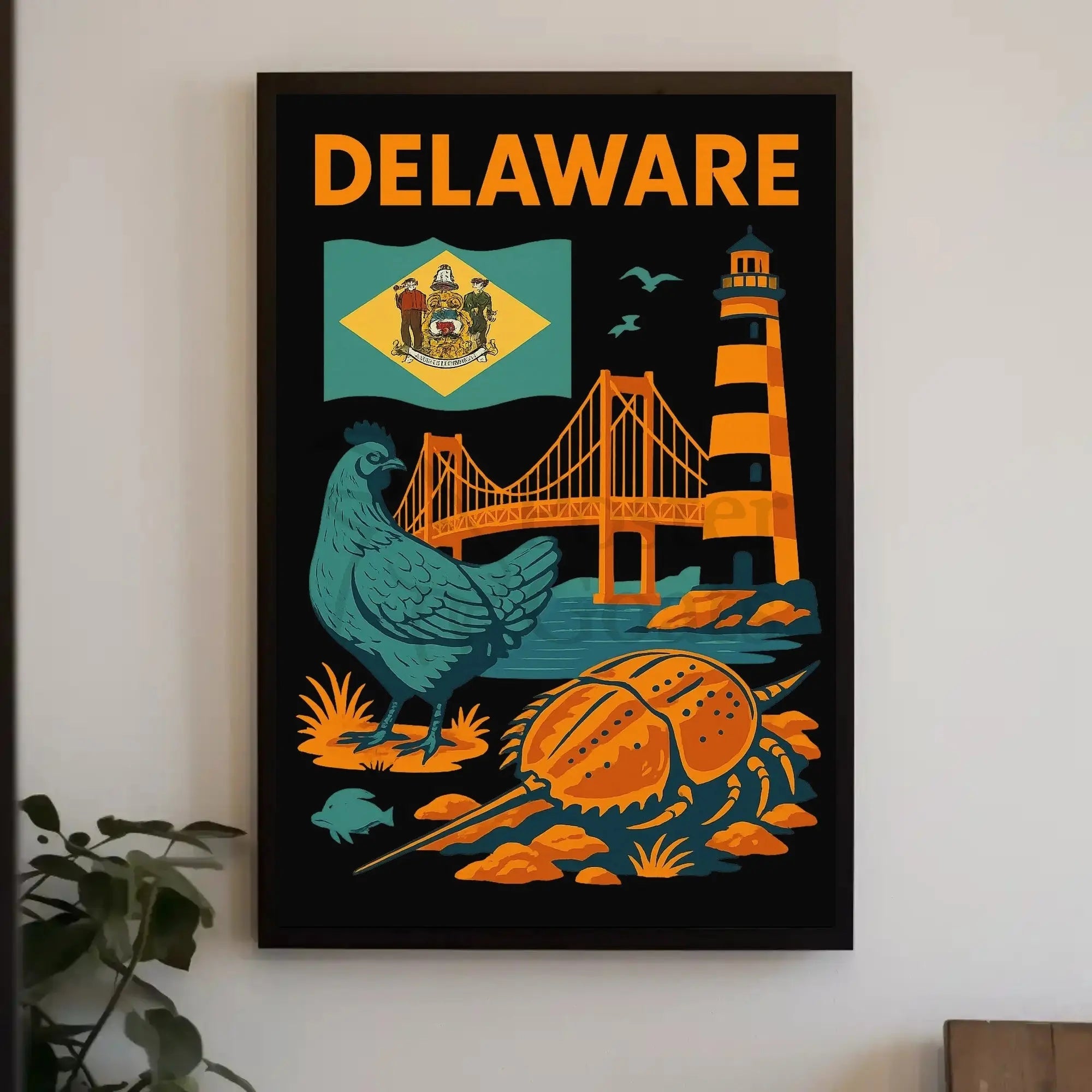 Delaware Coastal Heritage Travel Poster PosterGoat