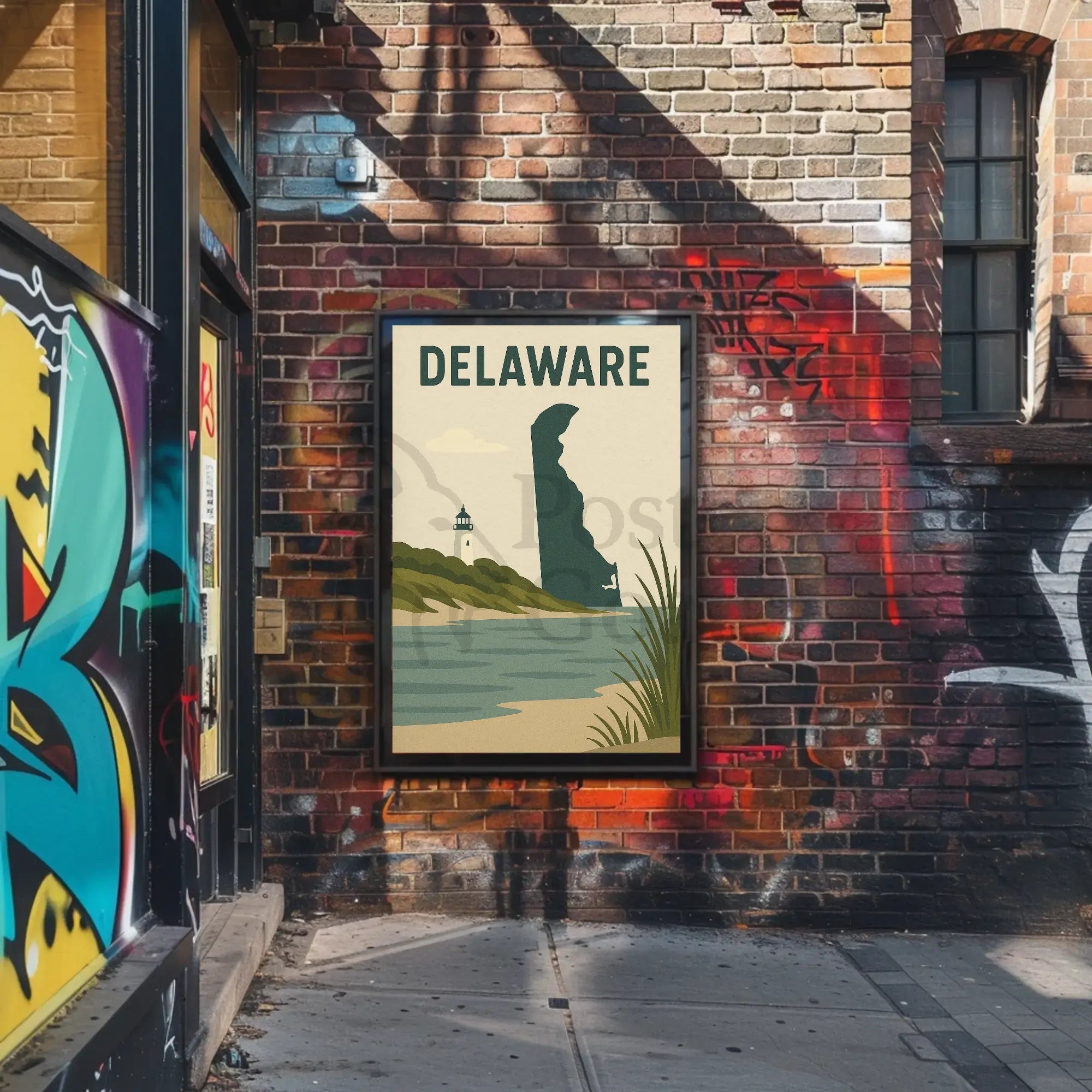 Delaware Coastal Vintage Travel Poster PosterGoat