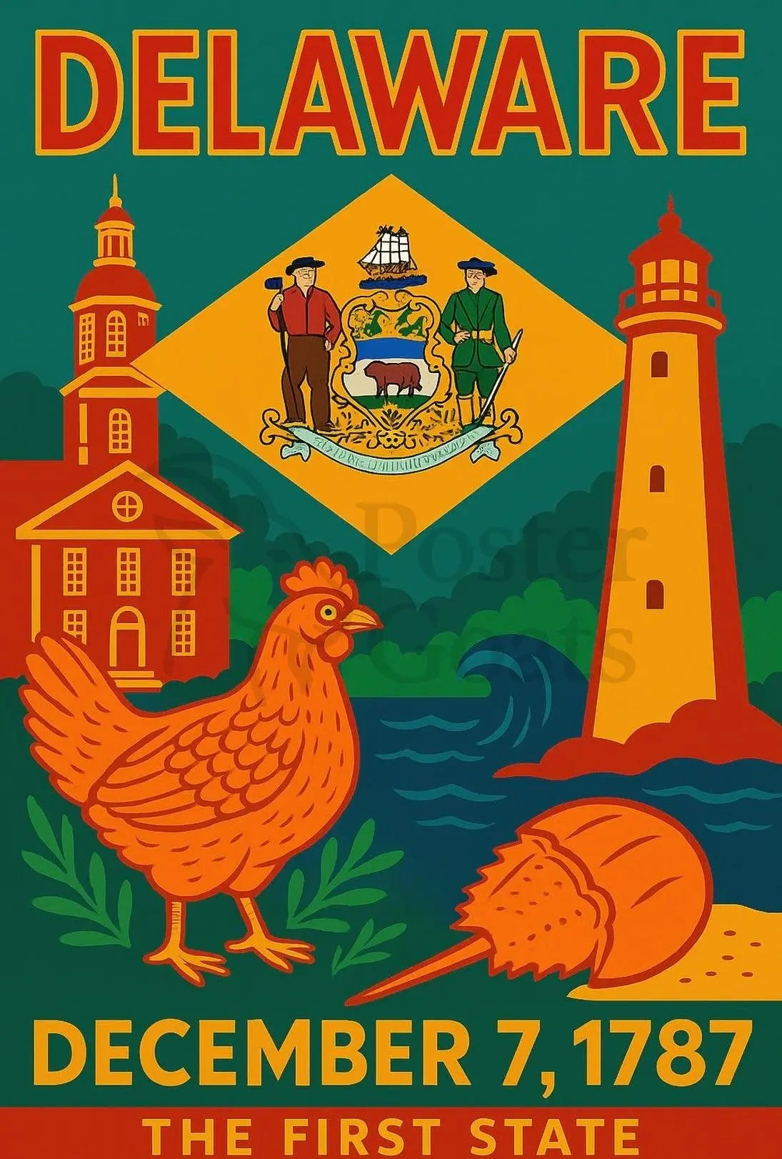 Delaware Heritage Celebration Print Cultural or Heritage Poster PosterGoat