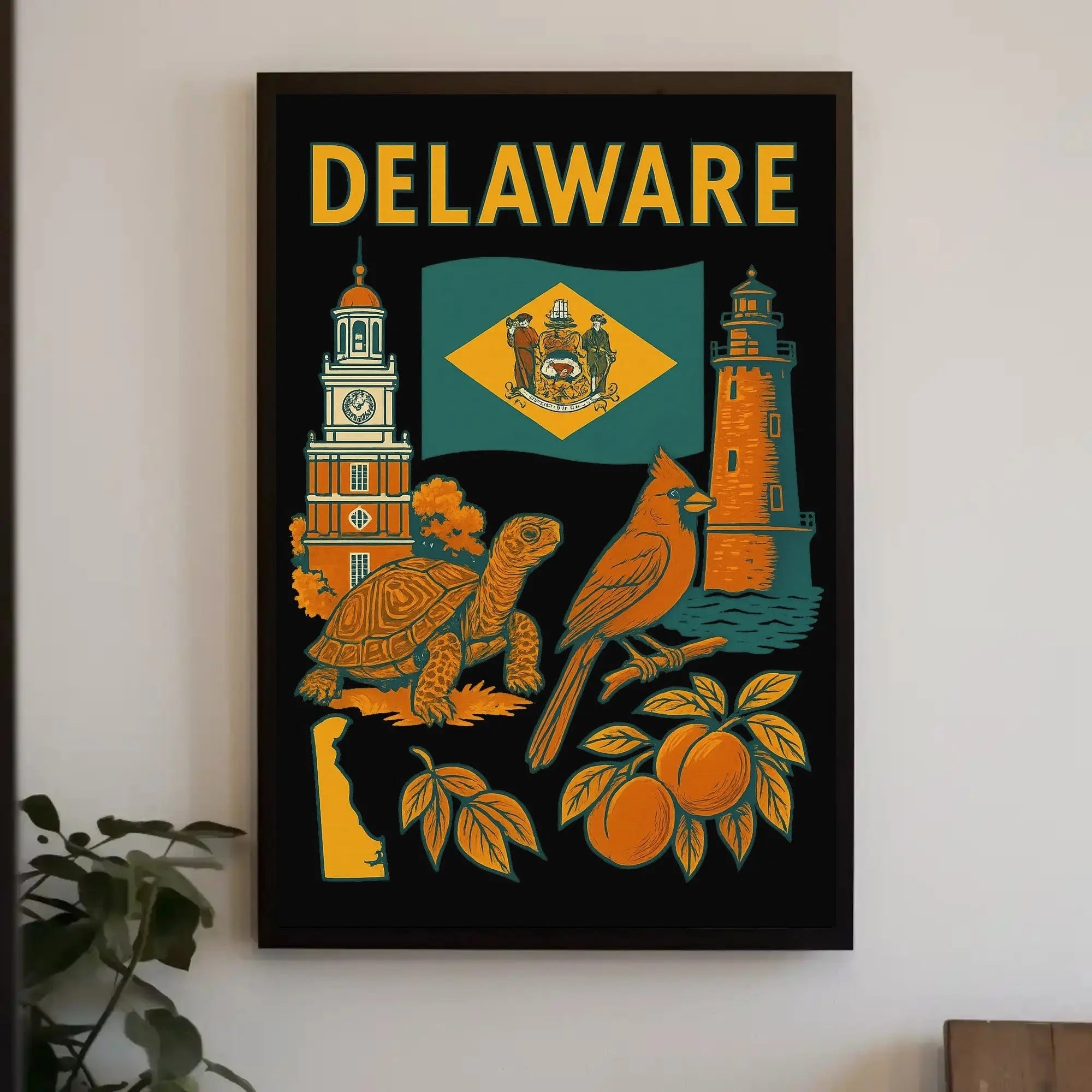 Delaware's Vibrant Heritage Vintage Cultural or Heritage Poster PosterGoat