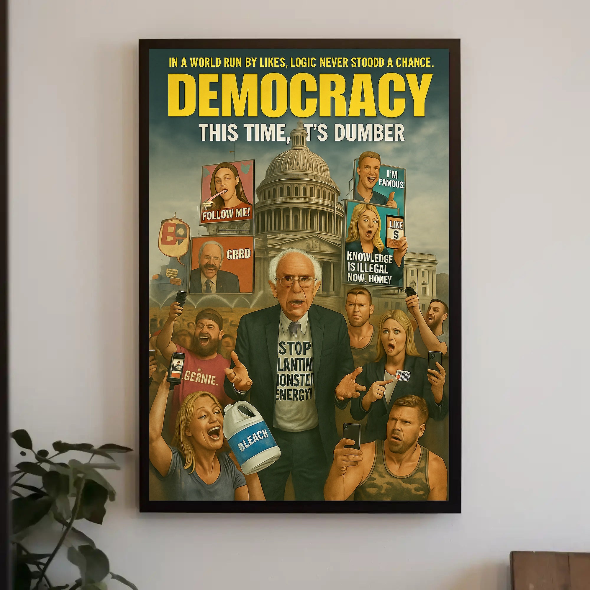 Democracy This Time Its Dumber Poster Art PosterGoat