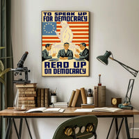 Democracy and Civic Engagement Vintage Political or Propaganda Poster PosterGoat