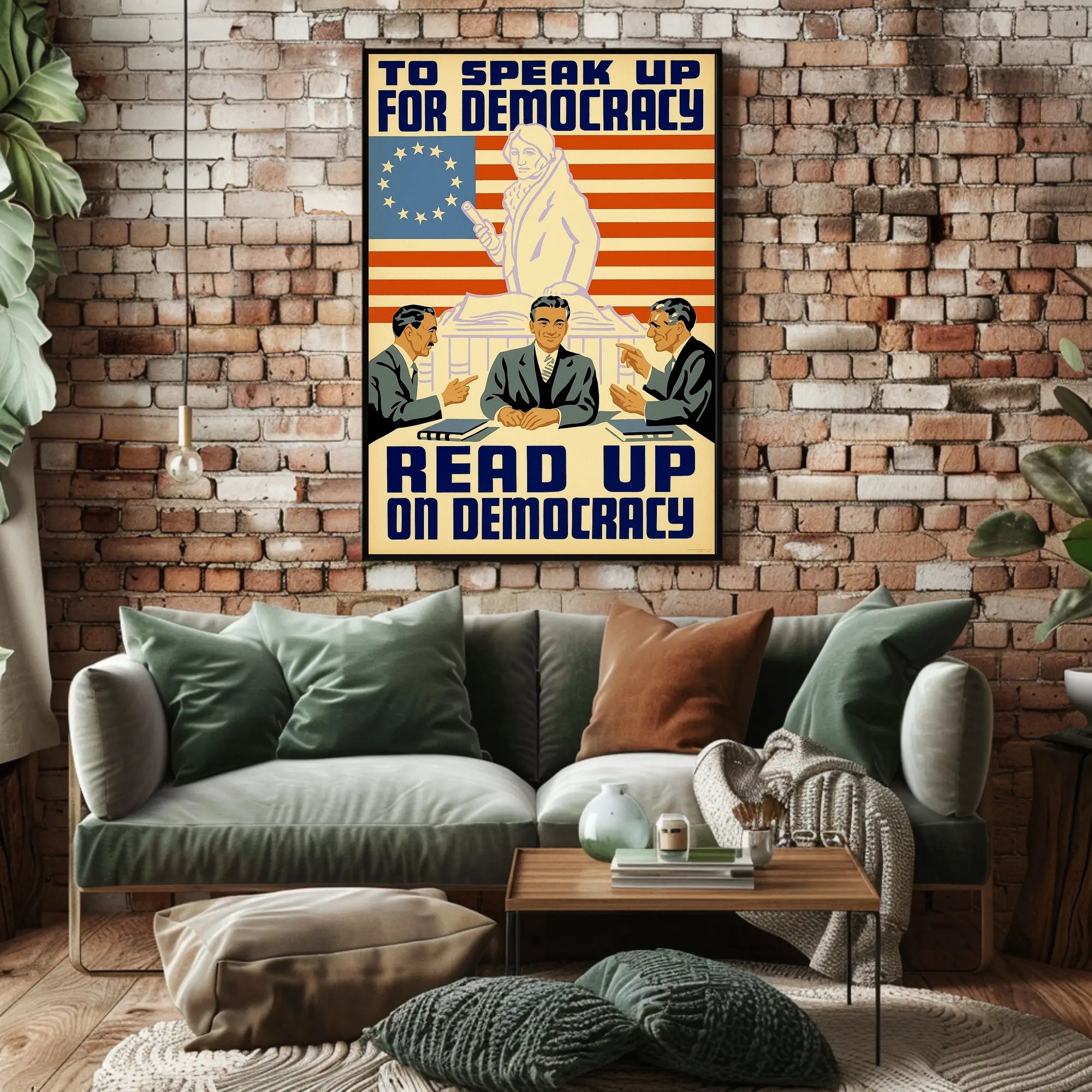 Democracy and Civic Engagement Vintage Political or Propaganda Poster PosterGoat