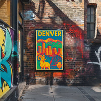 Denver Pop Art Travel Poster PosterGoat