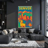 Denver Pop Art Travel Poster PosterGoat