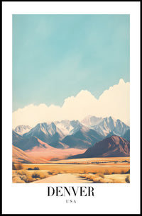 Denver Rocky Mountains Minimalist Travel Poster PosterGoat