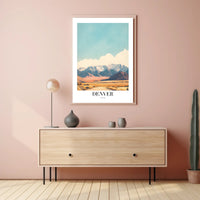 Denver Rocky Mountains Minimalist Travel Poster PosterGoat