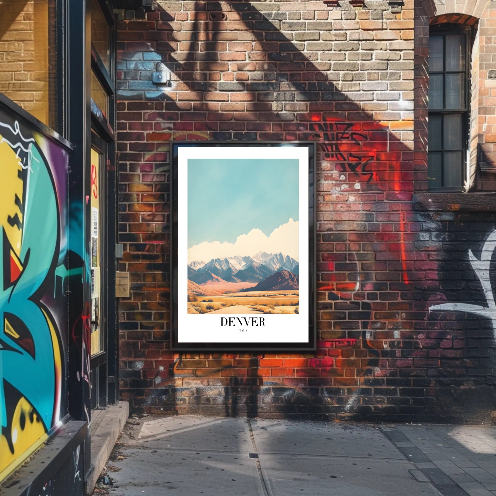 Denver Rocky Mountains Minimalist Travel Poster PosterGoat