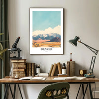 Denver Rocky Mountains Minimalist Travel Poster PosterGoat
