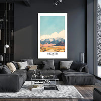 Denver Rocky Mountains Minimalist Travel Poster PosterGoat