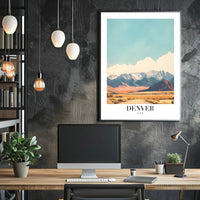 Denver Rocky Mountains Minimalist Travel Poster PosterGoat