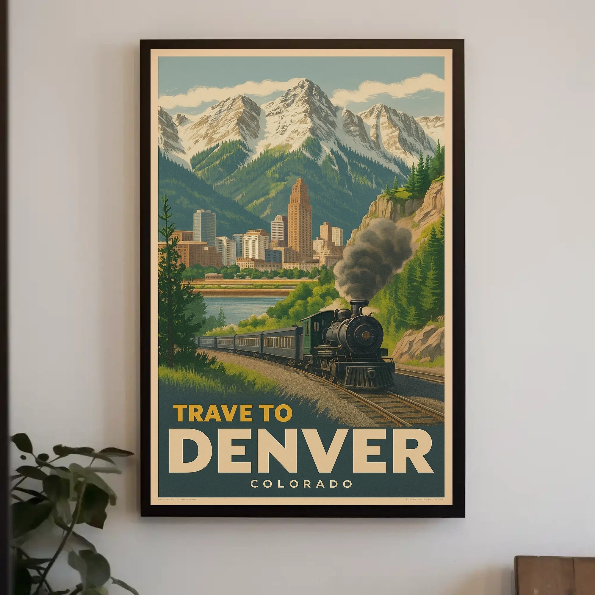 Denver's Scenic Steam Train Journey Travel Poster PosterGoat