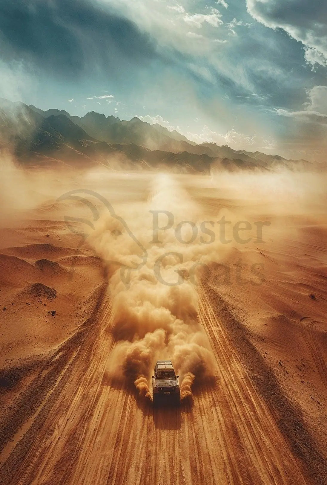 Desert Adventure Off-Road Exploration Travel Poster PosterGoat