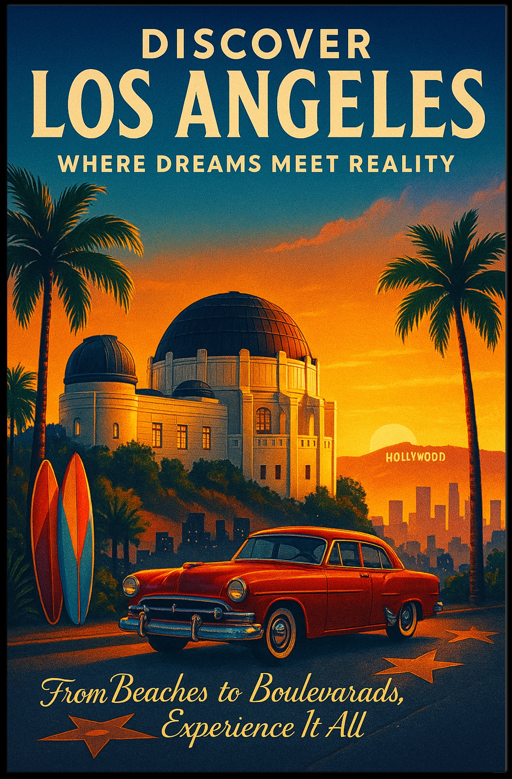 Discover Los Angeles Poster PosterGoat